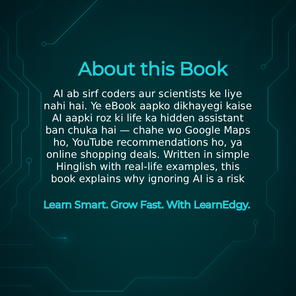 Text about a book for coders and scientists on a dark background with circuit design elements.